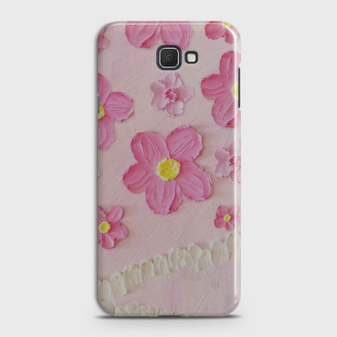 Samsung Galaxy J5 Prime Cover - Floral Series - Design 2 - Pink - Matte Finish - Snap On Hard Case with LifeTime Colors Guarantee