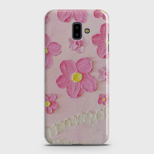 Samsung Galaxy J6 Plus 2018 Cover - Floral Series - Design 2 - Pink - Matte Finish - Snap On Hard Case with LifeTime Colors Guarantee