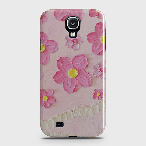 Samsung Galaxy S4 Cover - Floral Series - Design 2 - Pink - Matte Finish - Snap On Hard Case with LifeTime Colors Guarantee