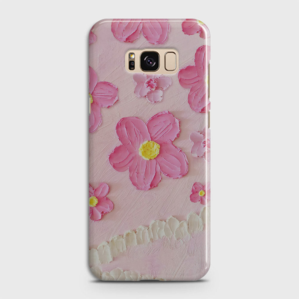 Samsung Galaxy S8 Cover - Floral Series - Design 2 - Pink - Matte Finish - Snap On Hard Case with LifeTime Colors Guarantee