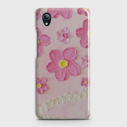 Vivo Y91C Cover - Floral Series - Design 2 - Pink - Matte Finish - Snap On Hard Case with LifeTime Colors Guarantee