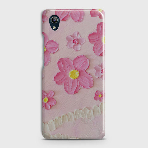 Vivo Y90 Cover - Floral Series - Design 2 - Pink - Matte Finish - Snap On Hard Case with LifeTime Colors Guarantee