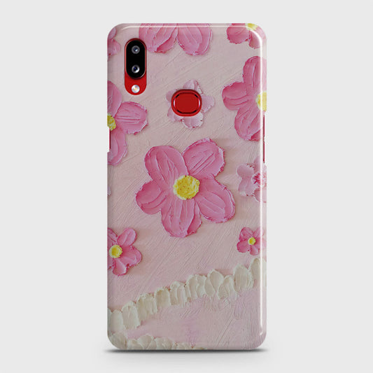 Samsung Galaxy A10s Cover - Floral Series - Design 2 - Pink - Matte Finish - Snap On Hard Case with LifeTime Colors Guarantee