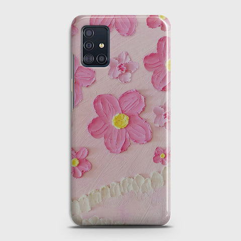 Samsung Galaxy A71 Cover - Floral Series - Design 2 - Pink - Matte Finish - Snap On Hard Case with LifeTime Colors Guarantee (Fast Delivery)