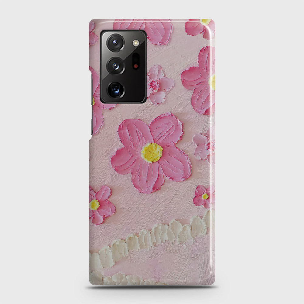 Samsung Galaxy Note 20 Ultra Cover - Floral Series - Design 2 - Pink - Matte Finish - Snap On Hard Case with LifeTime Colors Guarantee