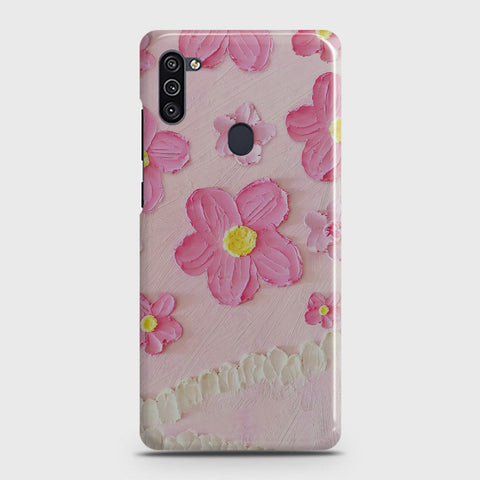 Samsung Galaxy M11 Cover - Floral Series - Design 2 - Pink - Matte Finish - Snap On Hard Case with LifeTime Colors Guarantee