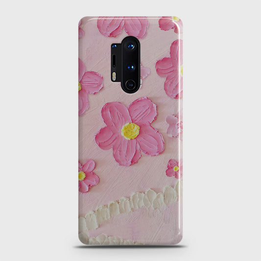 OnePlus 8 Pro Cover - Floral Series - Design 2 - Pink - Matte Finish - Snap On Hard Case with LifeTime Colors Guarantee