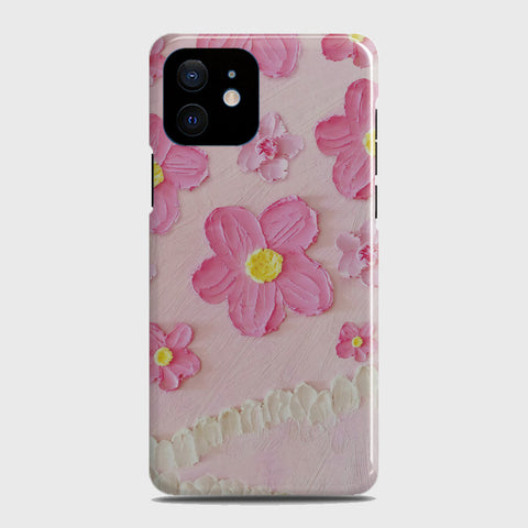 iPhone 12 Mini Cover - Floral Series - Design 2 - Pink - Matte Finish - Snap On Hard Case with LifeTime Colors Guarantee