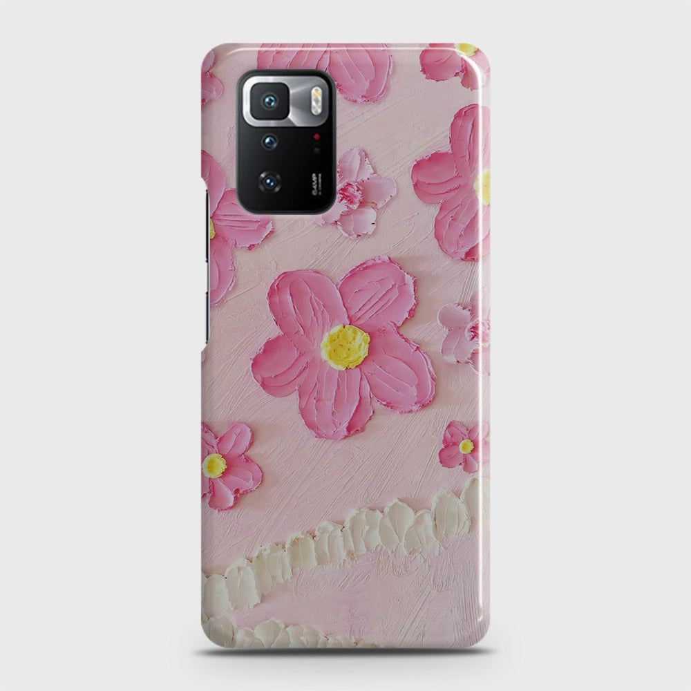 Xiaomi Poco X3 GT Cover - Floral Series - Design 2 - Pink - Matte Finish - Snap On Hard Case with LifeTime Colors Guarantee