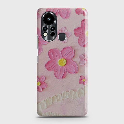 Infinix Hot 11s Cover - Floral Series - Design 2 - Pink - Matte Finish - Snap On Hard Case with LifeTime Colors Guarantee