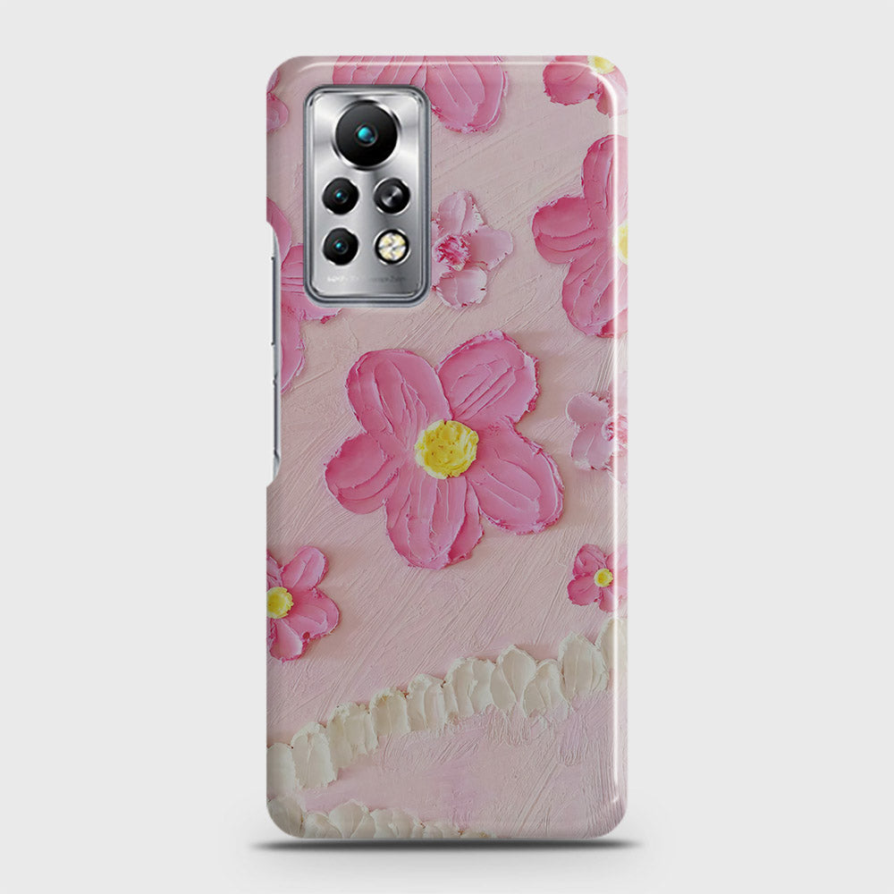 Infinix Note 11 Pro Cover - Floral Series - Design 2 - Pink - Matte Finish - Snap On Hard Case with LifeTime Colors Guarantee