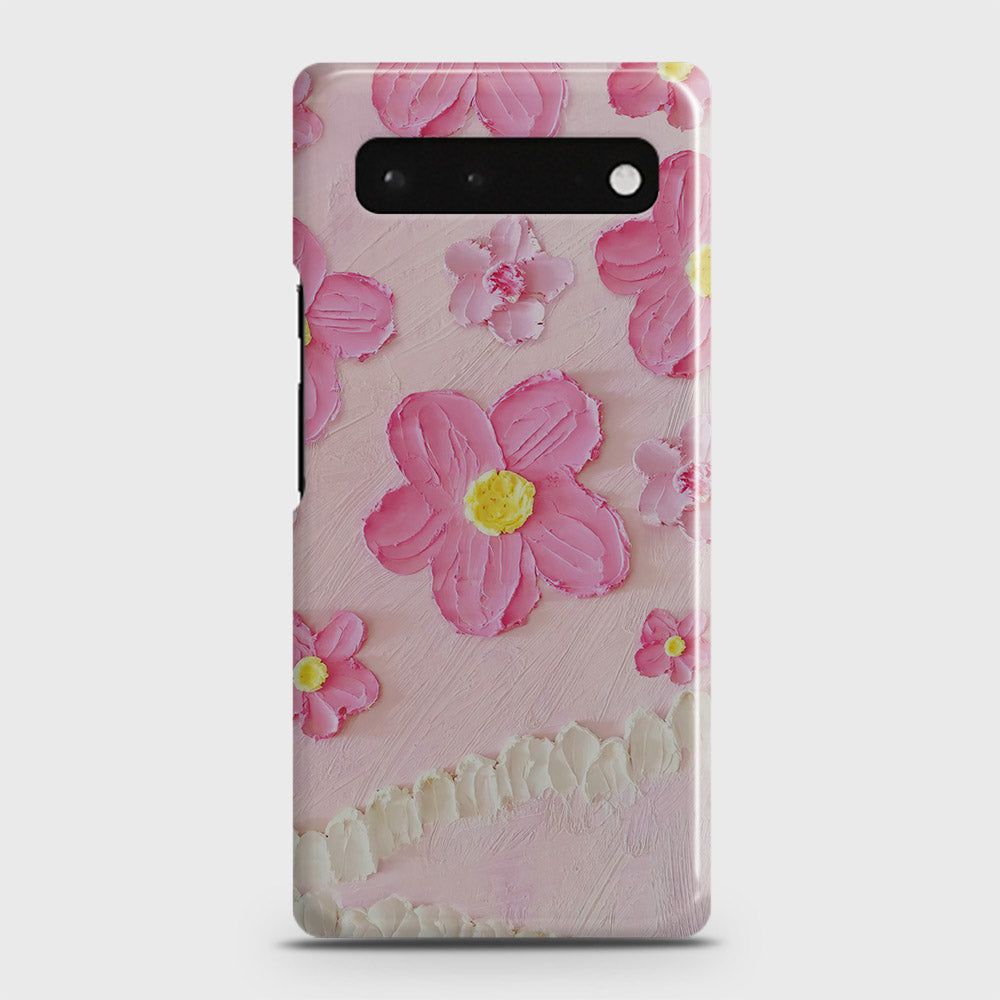 Google Pixel 6 Cover - Floral Series - Design 2 - Pink - Matte Finish - Snap On Hard Case with LifeTime Colors Guarantee