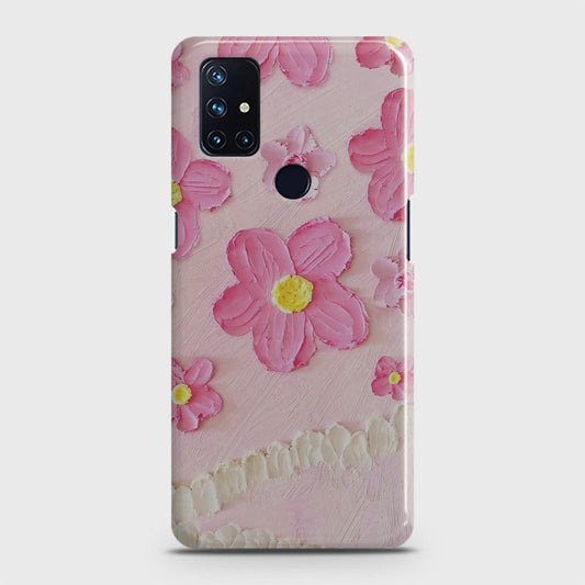 OnePlus Nord N10 5G Cover - Floral Series - Design 2 - Pink - Matte Finish - Snap On Hard Case with LifeTime Colors Guarantee