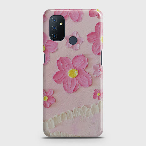 OnePlus Nord N100 Cover - Floral Series - Design 2 - Pink - Matte Finish - Snap On Hard Case with LifeTime Colors Guarantee