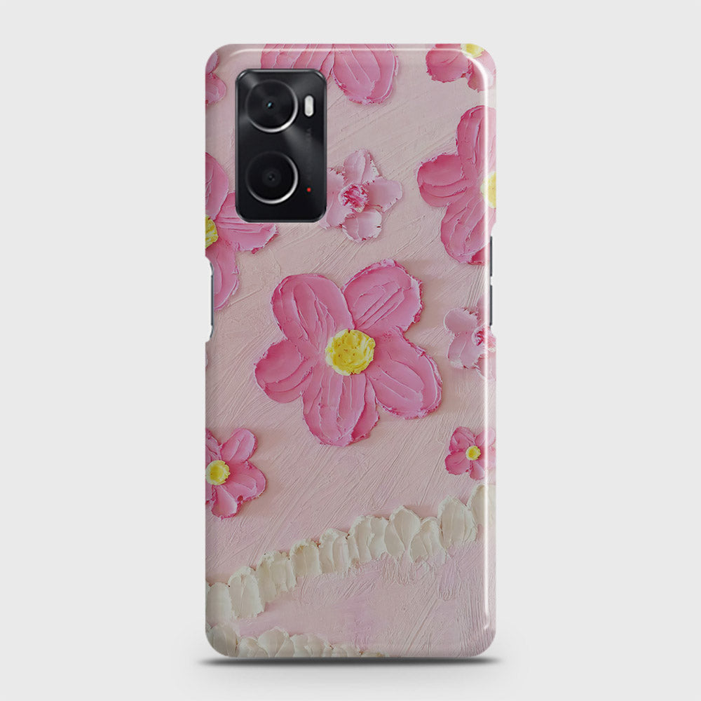 Oppo A36 Cover - Floral Series - Design 2 - Pink - Matte Finish - Snap On Hard Case with LifeTime Colors Guarantee