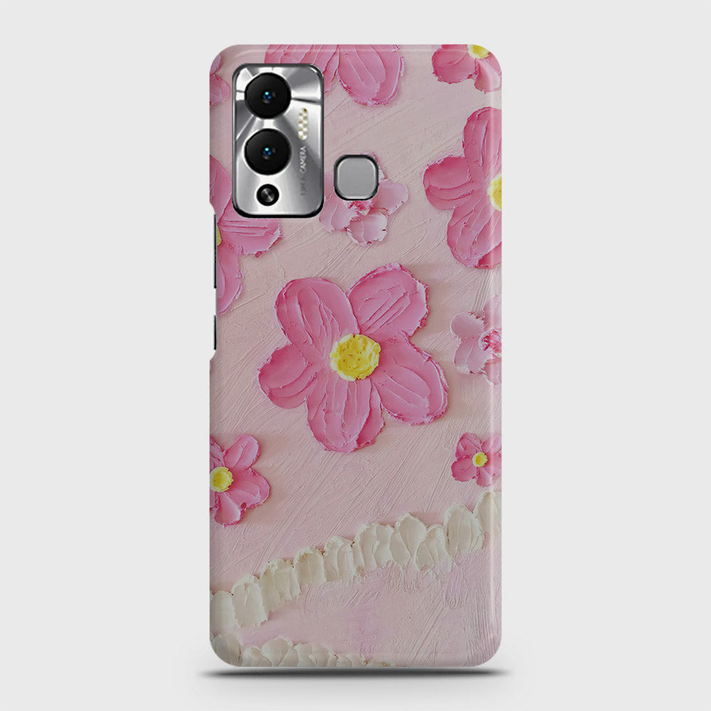 Infinix Hot 12 Play Cover - Floral Series - Design 2 - Pink - Matte Finish - Snap On Hard Case with LifeTime Colors Guarantee