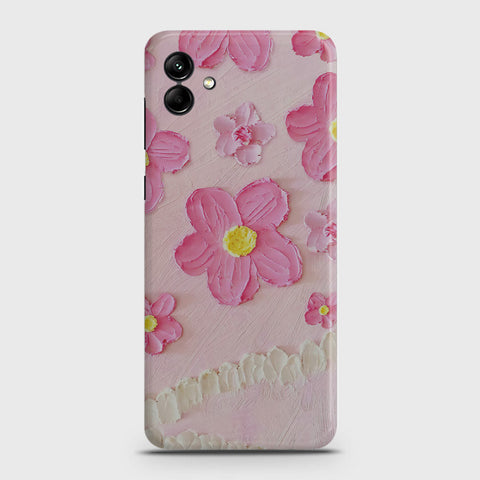 Samsung Galaxy A04 Cover - Floral Series - Design 2 - Pink - Matte Finish - Snap On Hard Case with LifeTime Colors Guarantee