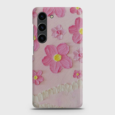 Samsung Galaxy S23 Cover - Floral Series - Design 2 - Pink - Matte Finish - Snap On Hard Case with LifeTime Colors Guarantee