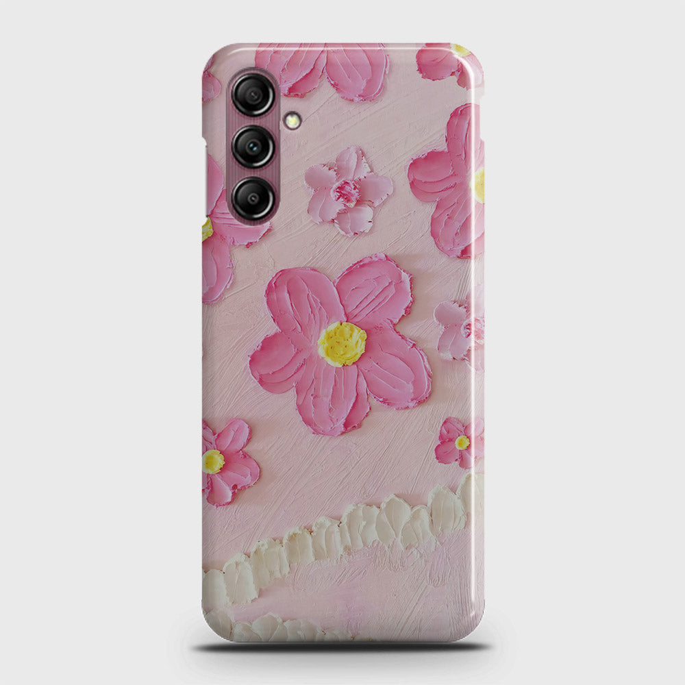 Samsung Galaxy A14 4G Cover - Floral Series - Design 2 - Pink - Matte Finish - Snap On Hard Case with LifeTime Colors Guarantee