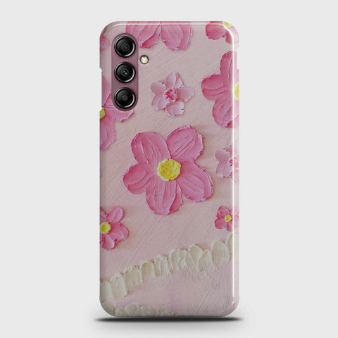 Samsung Galaxy A14 5G Cover - Floral Series - Design 2 - Pink - Matte Finish - Snap On Hard Case with LifeTime Colors Guarantee