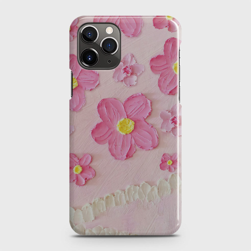 iPhone 11 Pro Max Cover - Floral Series - Design 2 - Pink - Matte Finish - Snap On Hard Case with LifeTime Colors Guarantee