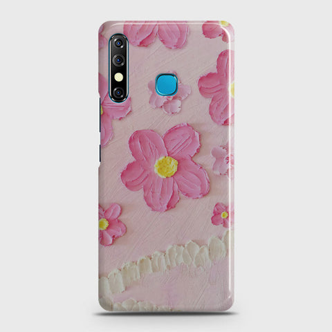 Infinix Hot 8 Cover - Floral Series - Design 2 - Pink - Matte Finish - Snap On Hard Case with LifeTime Colors Guarantee