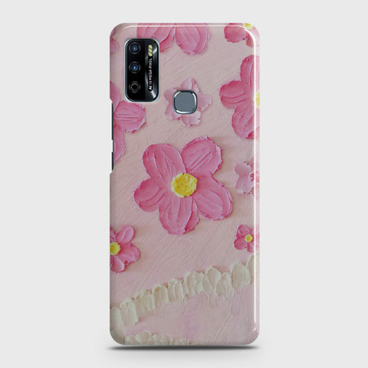 Infinix Hot 9 Play Cover - Floral Series - Design 2 - Pink - Matte Finish - Snap On Hard Case with LifeTime Colors Guarantee