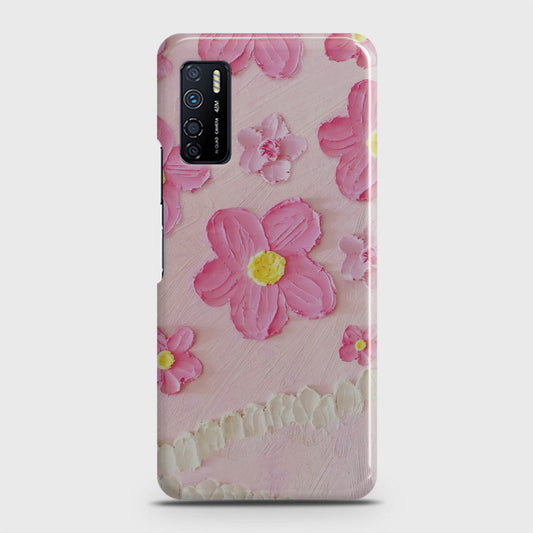 Infinix Note 7 Lite Cover - Floral Series - Design 2 - Pink - Matte Finish - Snap On Hard Case with LifeTime Colors Guarantee