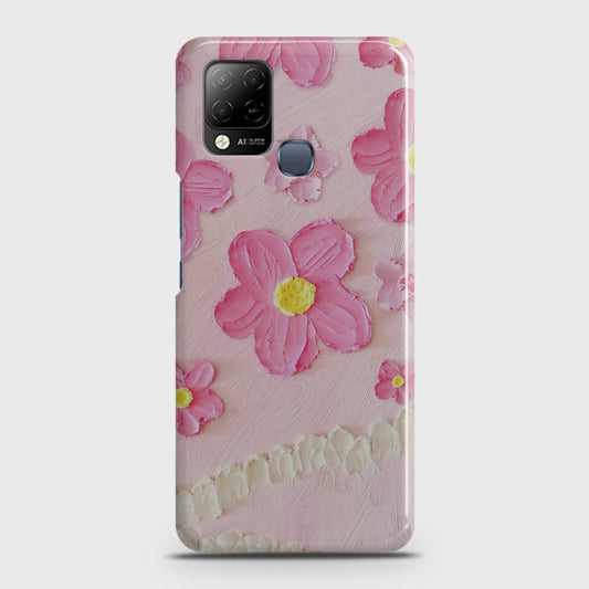 Infinix Hot 10s Cover - Floral Series - Design 2 - Pink - Matte Finish - Snap On Hard Case with LifeTime Colors Guarantee