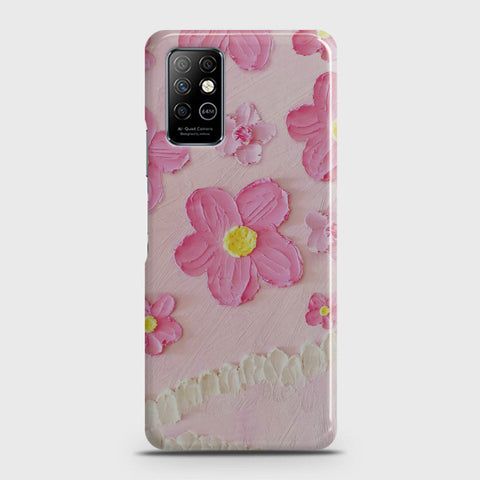 Infinix Note 8 Cover - Floral Series - Design 2 - Pink - Matte Finish - Snap On Hard Case with LifeTime Colors Guarantee