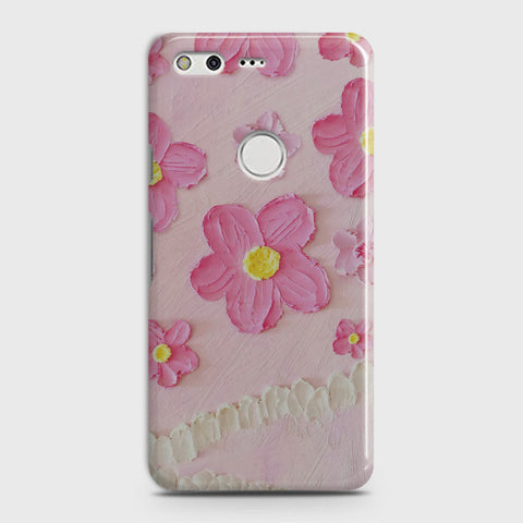 Google Pixel Cover - Floral Series - Design 2 - Pink - Matte Finish - Snap On Hard Case with LifeTime Colors Guarantee