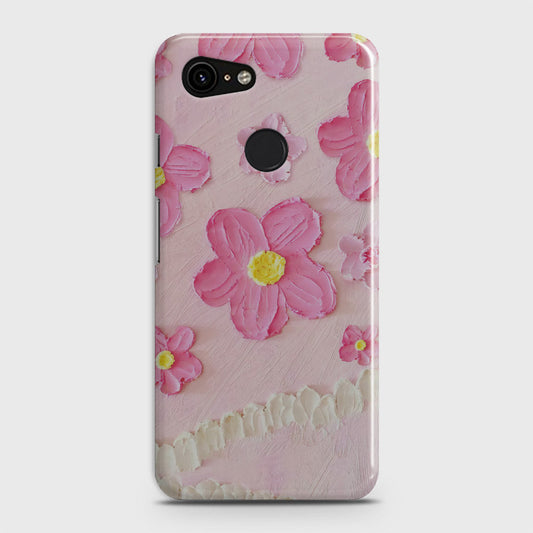 Google Pixel 3 Cover - Floral Series - Design 2 - Pink - Matte Finish - Snap On Hard Case with LifeTime Colors Guarantee