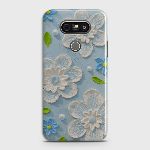 LG G5 Cover - Floral Series  - Design 3 - Sky Blue - Matte Finish - Snap On Hard Case with LifeTime Colors Guarantee