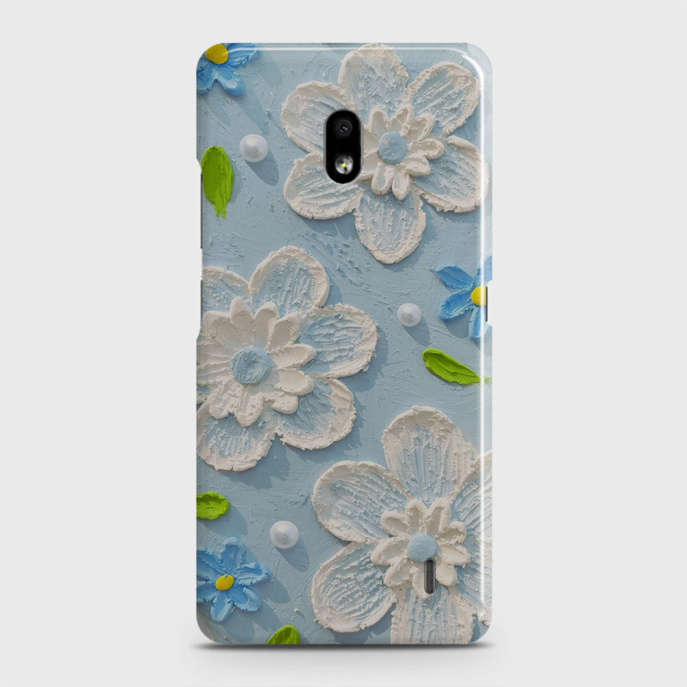 Nokia 2.2 Cover - Floral Series - Design 3 - Sky Blue - Matte Finish - Snap On Hard Case with LifeTime Colors Guarantee