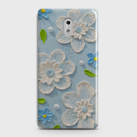 Nokia 3 Cover - Floral Series - Design 3 - Sky Blue - Matte Finish - Snap On Hard Case with LifeTime Colors Guarantee