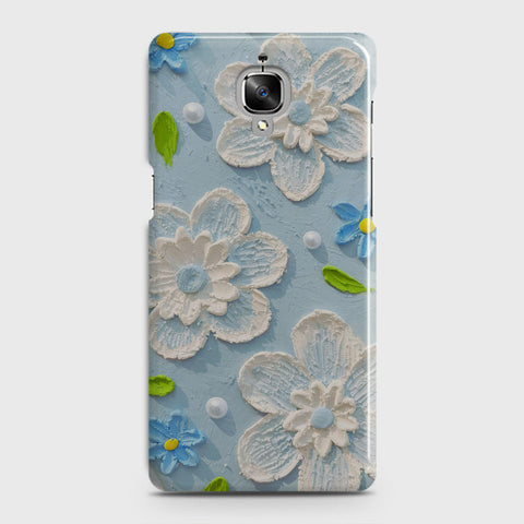 OnePlus 3  Cover - Floral Series - Design 3 - Sky Blue - Matte Finish - Snap On Hard Case with LifeTime Colors Guarantee