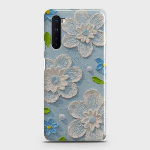 OnePlus Nord  Cover - Floral Series - Design 3 - Sky Blue - Matte Finish - Snap On Hard Case with LifeTime Colors Guarantee