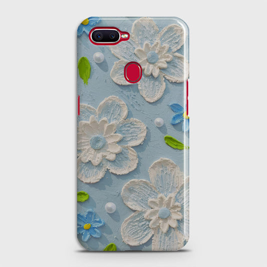 Realme 2 Pro Cover - Floral Series - Design 3 - Sky Blue - Matte Finish - Snap On Hard Case with LifeTime Colors Guarantee