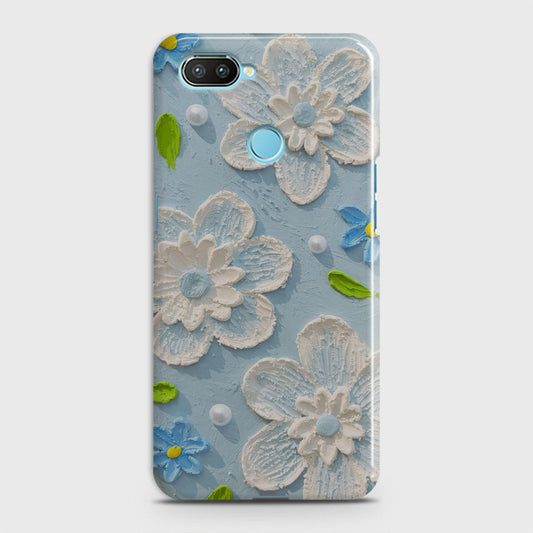 Realme 2 Cover - Floral Series - Design 3 - Sky Blue - Matte Finish - Snap On Hard Case with LifeTime Colors Guarantee