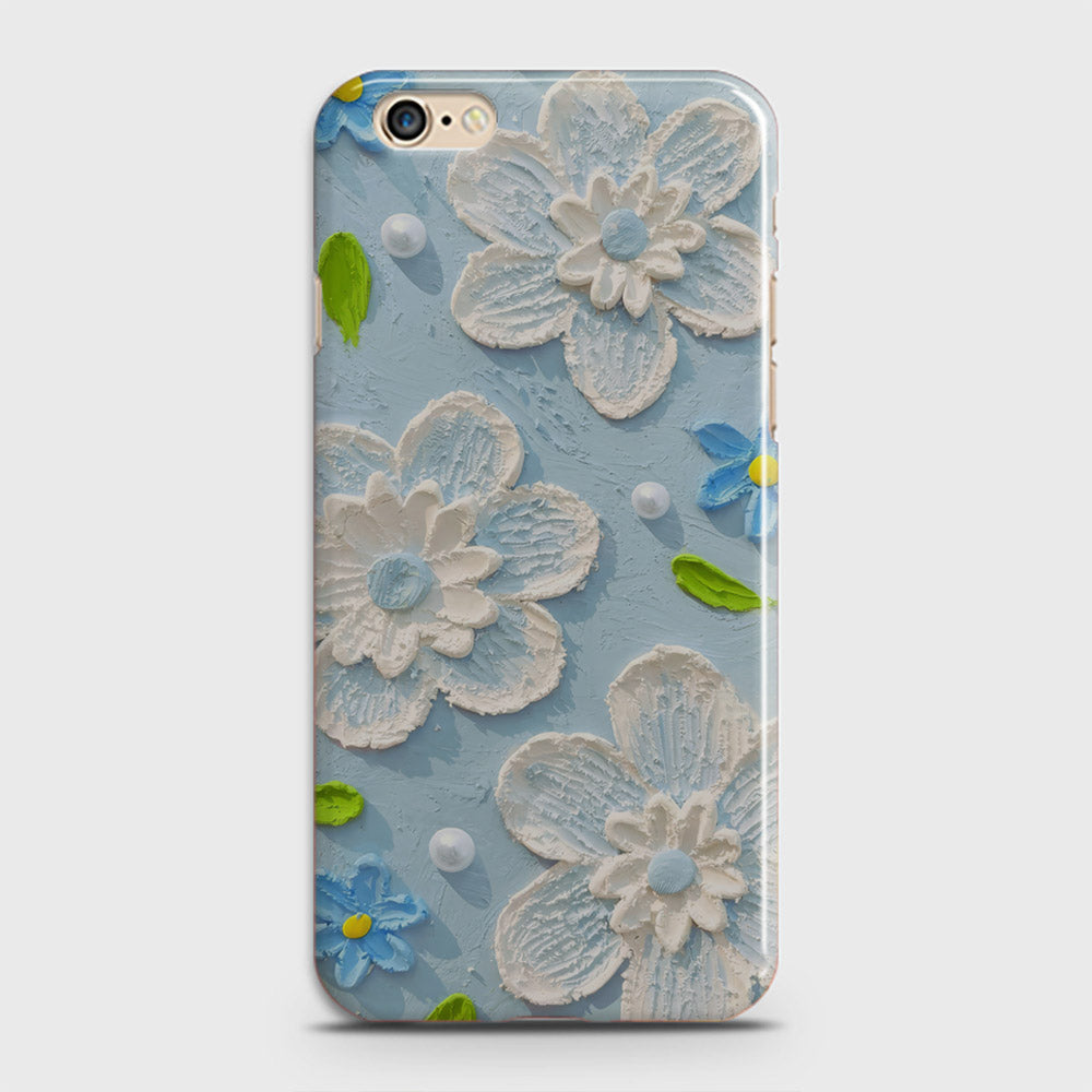 iPhone 6 Plus Cover - Floral Series - Design 3 - Sky Blue - Matte Finish - Snap On Hard Case with LifeTime Colors Guarantee