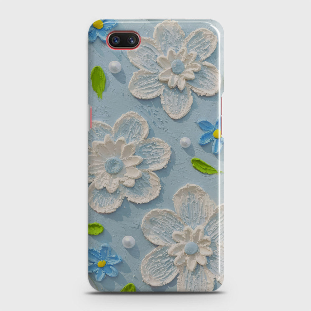 Realme C2 with out flash Forest hole Cover - Floral Series - Design 3 - Sky Blue - Matte Finish - Snap On Hard Case with LifeTime Colors Guarantee