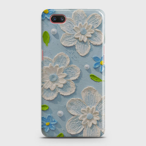 Realme C2 with out flash Forest hole Cover - Floral Series - Design 3 - Sky Blue - Matte Finish - Snap On Hard Case with LifeTime Colors Guarantee