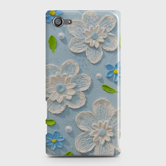 Sony Xperia Z5 Compact / Z5 Mini Cover - Floral Series - Design 3 - Sky Blue - Matte Finish - Snap On Hard Case with LifeTime Colors Guarantee