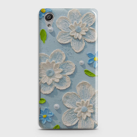 Sony Xperia XA Cover - Floral Series - Design 3 - Sky Blue - Matte Finish - Snap On Hard Case with LifeTime Colors Guarantee