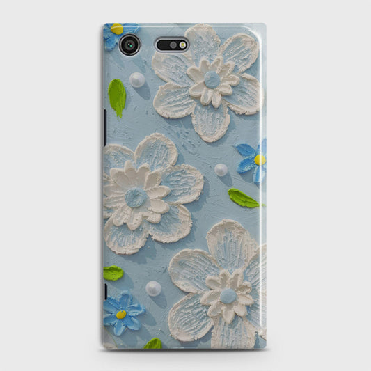 Sony Xperia XZ Premium Cover - Floral Series - Design 3 - Sky Blue - Matte Finish - Snap On Hard Case with LifeTime Colors Guarantee