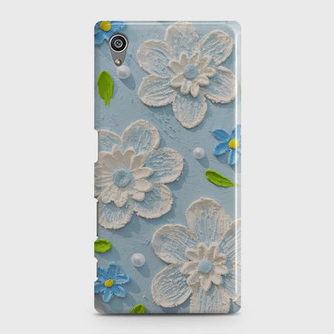 Sony Xperia Z5 Cover - Floral Series - Design 3 - Sky Blue - Matte Finish - Snap On Hard Case with LifeTime Colors Guarantee