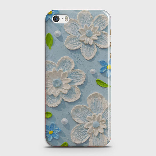 iPhone 5C Cover - Floral Series - Design 3 - Sky Blue - Matte Finish - Snap On Hard Case with LifeTime Colors Guarantee