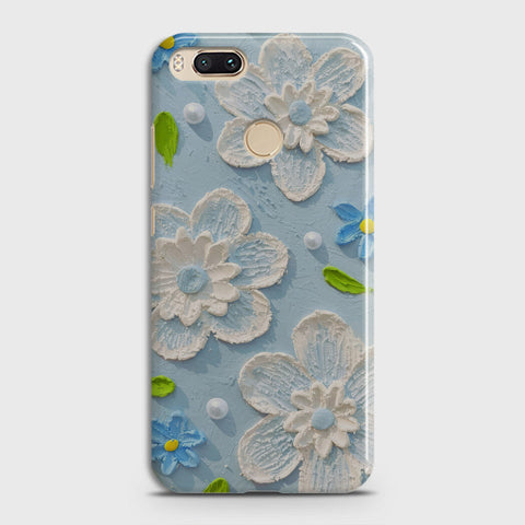 Xiaomi Mi A1 Cover - Floral Series - Design 3 - Sky Blue - Matte Finish - Snap On Hard Case with LifeTime Colors Guarantee