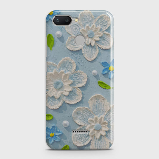 Xiaomi Redmi 6 Cover - Floral Series - Design 3 - Sky Blue - Matte Finish - Snap On Hard Case with LifeTime Colors Guarantee