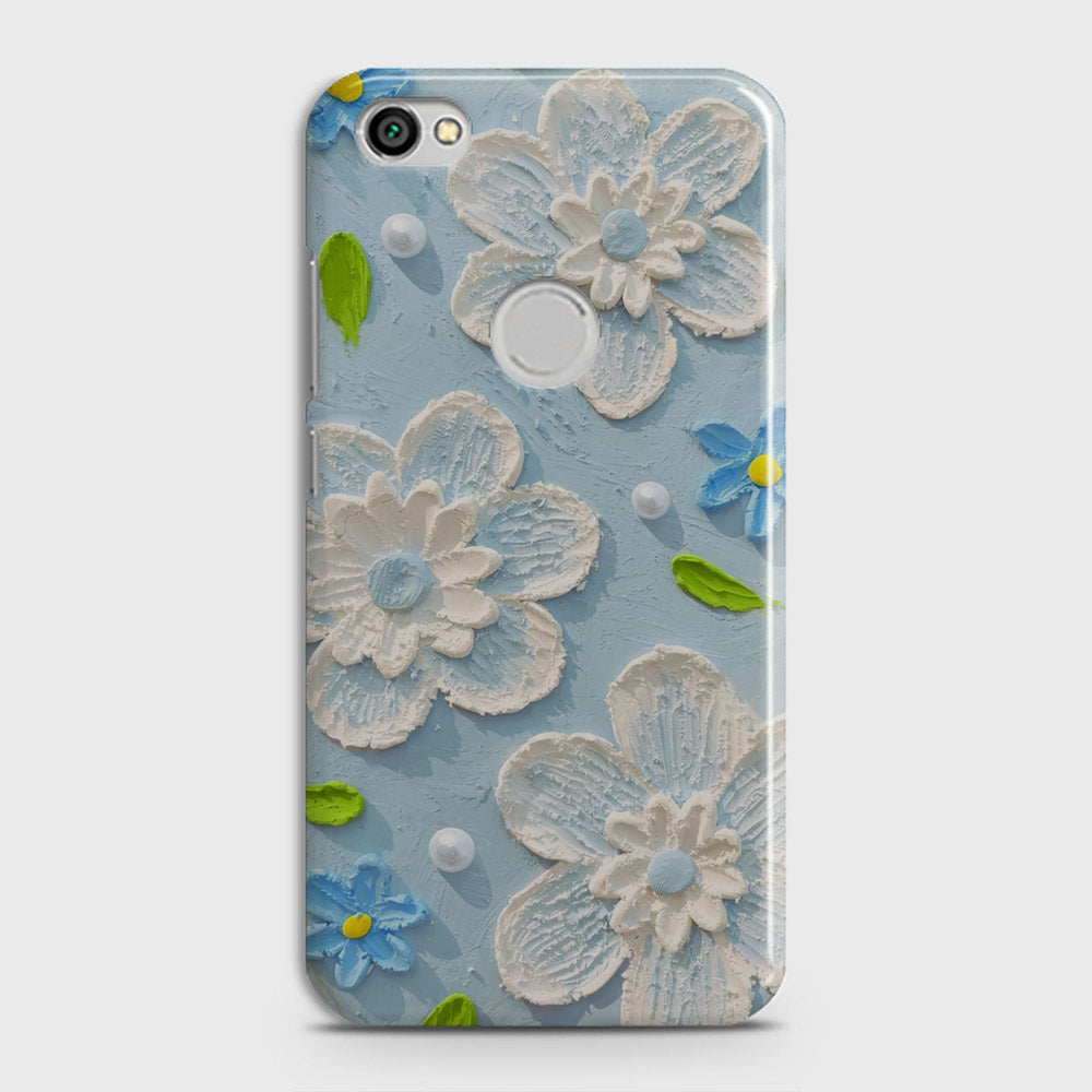 Xiaomi Redmi Note 5A  Cover - Floral Series - Design 3 - Sky Blue - Matte Finish - Snap On Hard Case with LifeTime Colors Guarantee